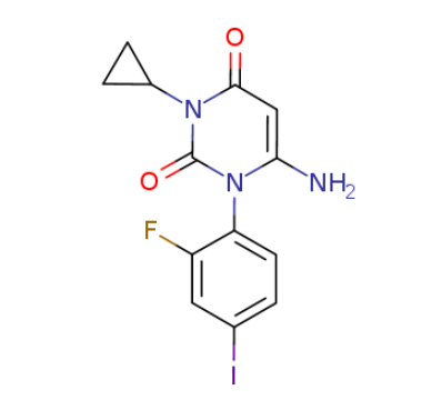 6-氨基-3-环丙基-1-(2-氟-4-碘苯基)-1H-嘧啶-2,4-二酮