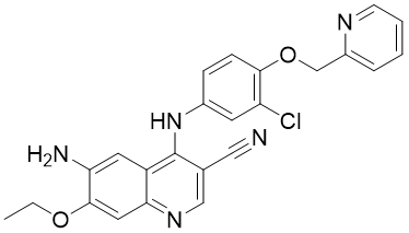 4-[4-[(2-吡啶基)甲氧基]-3-氯苯胺基]-6-氨基-3-氰基-7-乙氧基喹啉